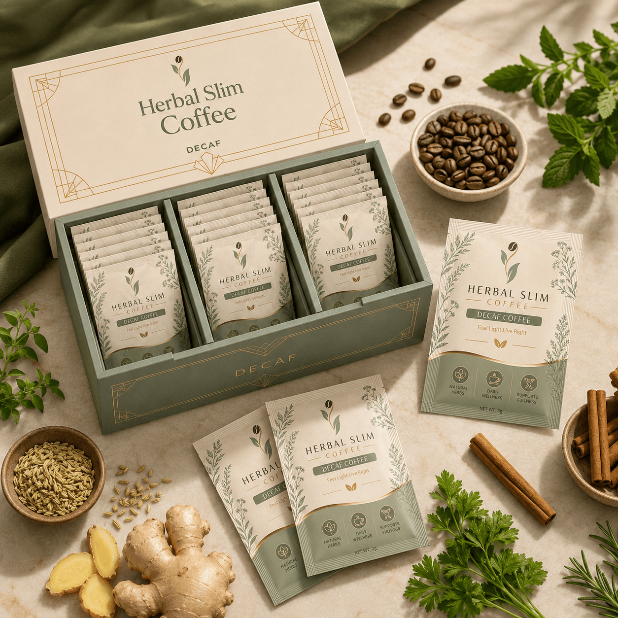 Premium Herbal Slim Coffee - Decaffeinated